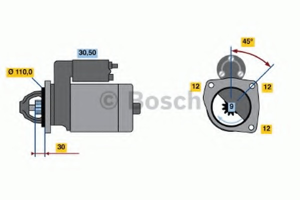 starter 0 001 231 011 BOSCH - Demaror / electromotor