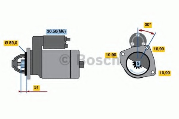 starter 0 001 368 309 BOSCH - Demaror / electromotor