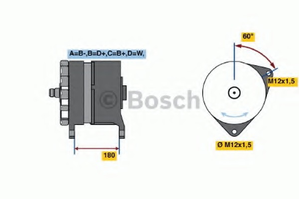 Generator / Alternator 0 120 689 504 BOSCH - Generator /alternator / elemente