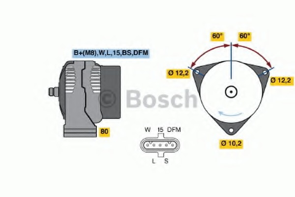 Generator / Alternator 0 124 655 009 BOSCH - Generator /alternator / elemente Generator / Alternator 0 124 655 009 BOSCH - Generator /alternator / elemente