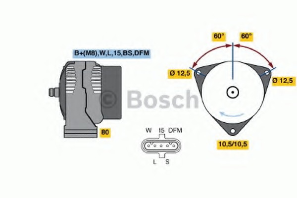Generator / Alternator 0 124 655 025 BOSCH - Generator /alternator / elemente Generator / Alternator 0 124 655 025 BOSCH - Generator /alternator / elemente