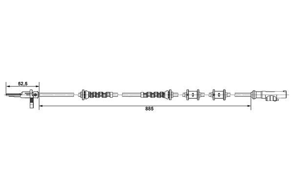 senzor,turatie roata 0 265 007 980 BOSCH - Control al dinamicii de rulare
