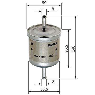 filtru combustibil 0 450 905 002 BOSCH - Filtru combustibil/carcasa filtru combustibil 0 450 905 002 BOSCH - Filtru combustibil/carcasa