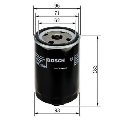 Filtru ulei 0 451 203 087 BOSCH - Filtru ulei