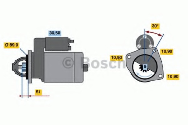 starter 0 986 011 360 BOSCH - Demaror / electromotor