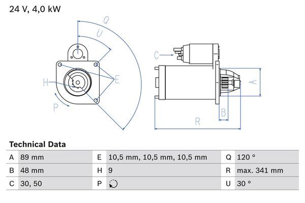 starter 0 986 013 490 BOSCH - Demaror / electromotor