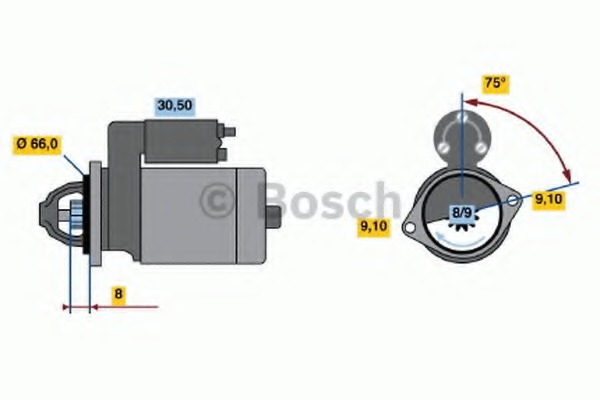 starter 0 986 014 350 BOSCH - Demaror / electromotor