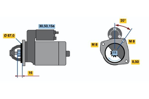 starter 0 986 014 800 BOSCH - Sistem pornire