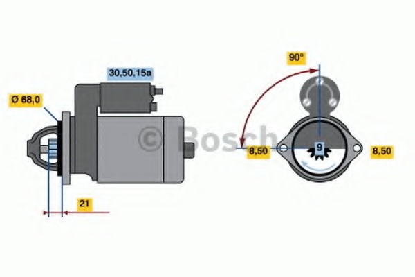 starter 0 986 014 860 BOSCH - Sistem pornire