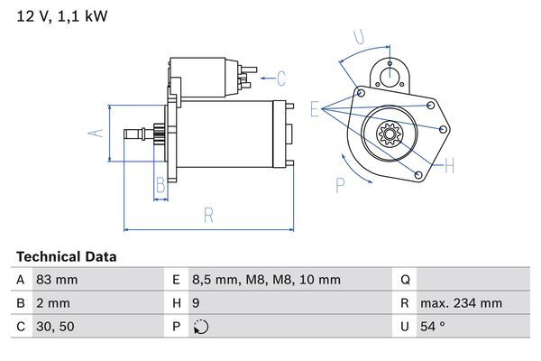 starter 0 986 016 800 BOSCH - Sistem pornire