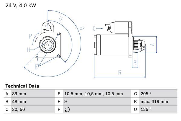 starter 0 986 017 240 BOSCH - Demaror / electromotor starter 0 986 017 240 BOSCH - Demaror / electromotor