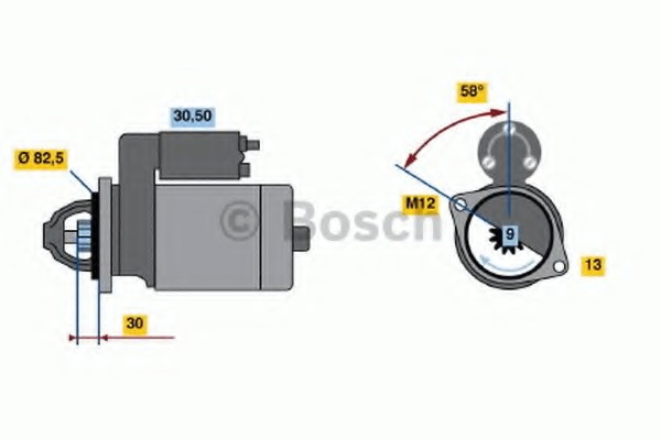 starter 0 986 018 340 BOSCH - Sistem pornire