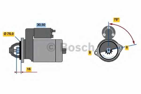 starter 0 986 018 541 BOSCH - Sistem pornire