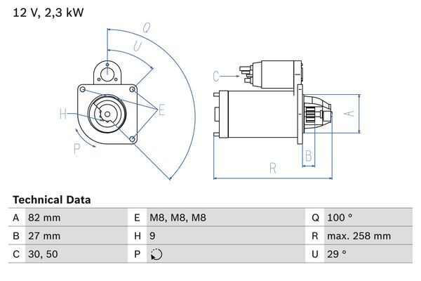starter 0 986 018 950 BOSCH - Demaror / electromotor