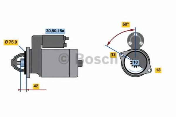 starter 0 986 019 991 BOSCH - Sistem pornire