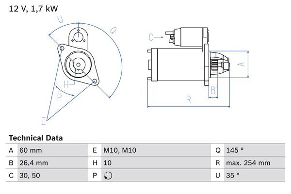 starter 0 986 021 320 BOSCH - Demaror / electromotor starter 0 986 021 320 BOSCH - Demaror / electromotor