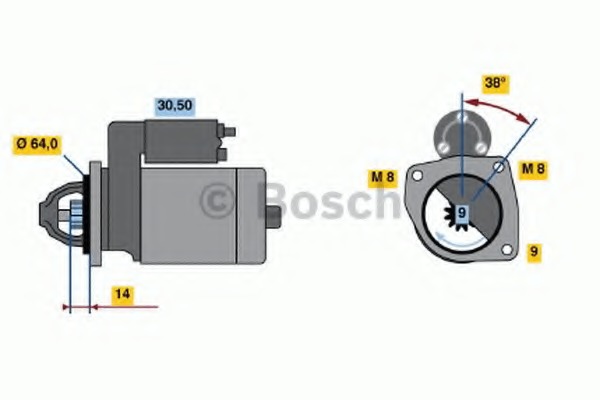 starter 0 986 021 590 BOSCH - Demaror / electromotor