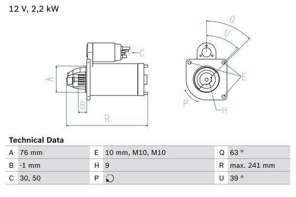 starter 0 986 021 620 BOSCH - Demaror / electromotor