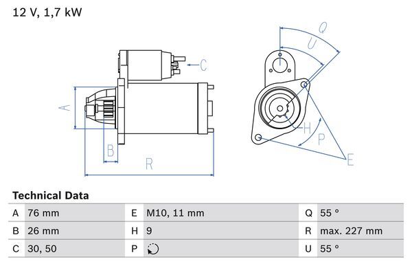 starter 0 986 022 010 BOSCH - Sistem pornire