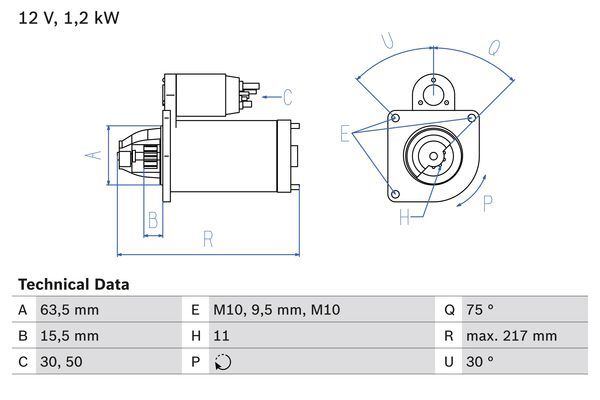 starter 0 986 022 131 BOSCH - Demaror / electromotor starter 0 986 022 131 BOSCH - Demaror / electromotor