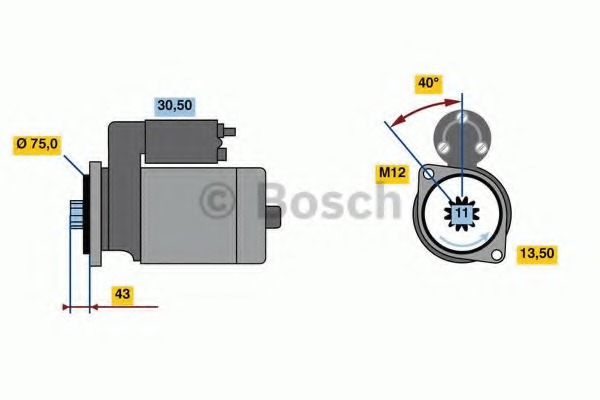 starter 0 986 022 950 BOSCH - Sistem pornire
