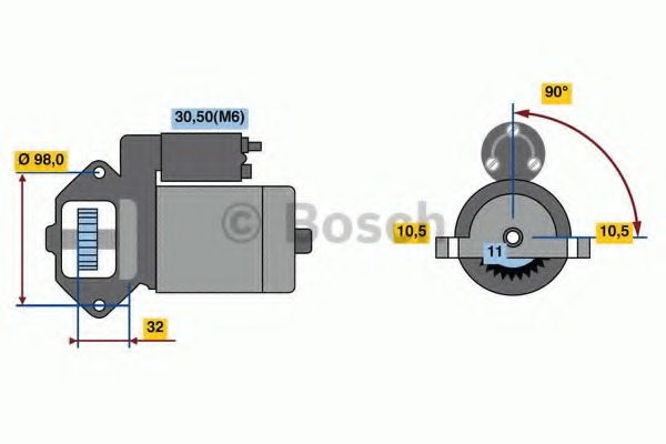 starter 0 986 023 570 BOSCH - Demaror / electromotor