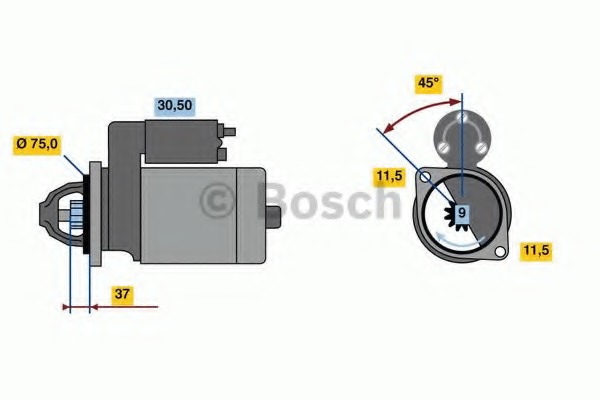 starter 0 986 023 770 BOSCH - Demaror / electromotor
