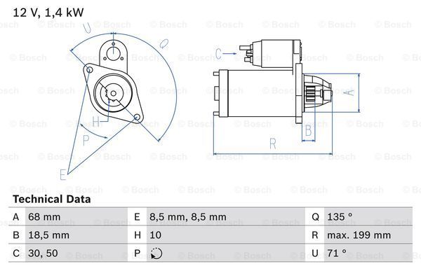 starter 0 986 025 210 BOSCH - Demaror / electromotor