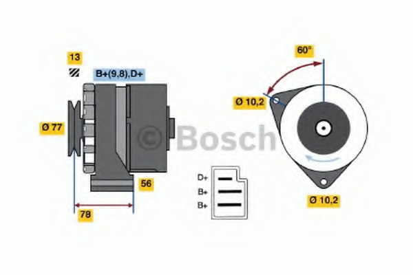 Generator / Alternator 0 986 031 430 BOSCH