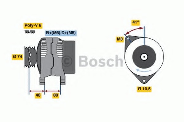 Generator / Alternator 0 986 038 060 BOSCH - Generator /alternator / elemente Generator / Alternator 0 986 038 060 BOSCH - Generator /alternator / elemente