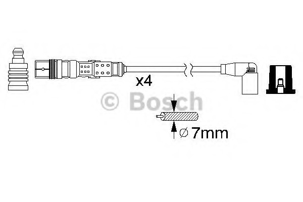 Set cablaj aprinder 0 986 356 346 BOSCH - Fisa bujie