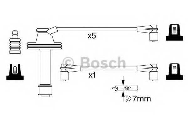 Set cablaj aprinder 0 986 357 054 BOSCH - Fisa bujie