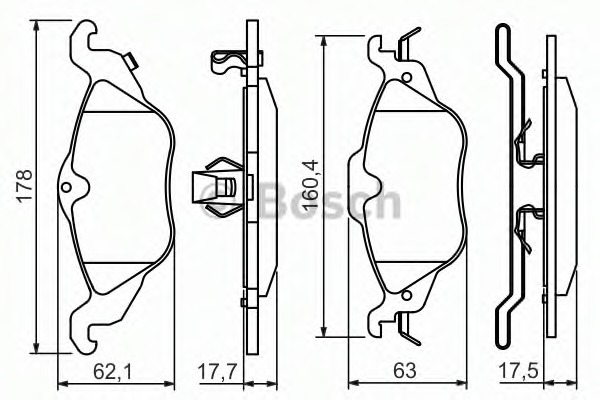set placute frana,frana disc 0 986 424 456 BOSCH - Frana disc set placute frana,frana disc 0 986 424 456 BOSCH - Frana disc