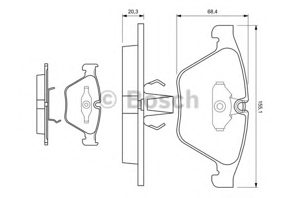 set placute frana,frana disc 0 986 424 651 BOSCH - Frana disc set placute frana,frana disc 0 986 424 651 BOSCH - Frana disc