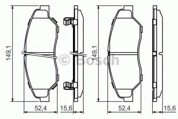 set placute frana,frana disc 0 986 424 696 BOSCH - Frana disc set placute frana,frana disc 0 986 424 696 BOSCH - Frana disc