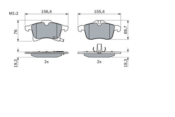 set placute frana,frana disc 0 986 424 707 BOSCH - Frana disc set placute frana,frana disc 0 986 424 707 BOSCH - Frana disc