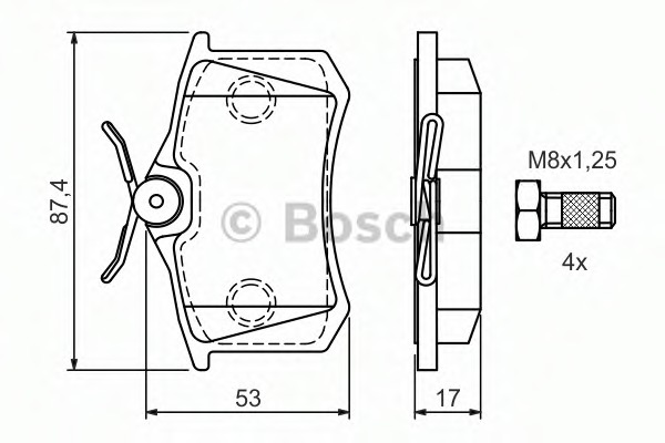 set placute frana,frana disc 0 986 424 751 BOSCH - Set placute frana set placute frana,frana disc 0 986 424 751 BOSCH - Set placute frana