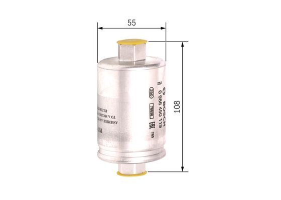 filtru combustibil 0 986 450 119 BOSCH - Filtru combustibil/carcasa