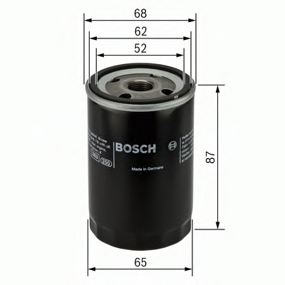 Filtru ulei 0 986 452 060 BOSCH - Filtru ulei