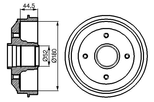 Tambur frana 0 986 477 070 BOSCH - Frana tambur Tambur frana 0 986 477 070 BOSCH - Frana tambur