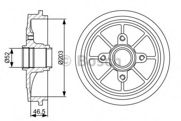 Tambur frana 0 986 477 126 BOSCH - Tambur frana Tambur frana 0 986 477 126 BOSCH - Tambur frana