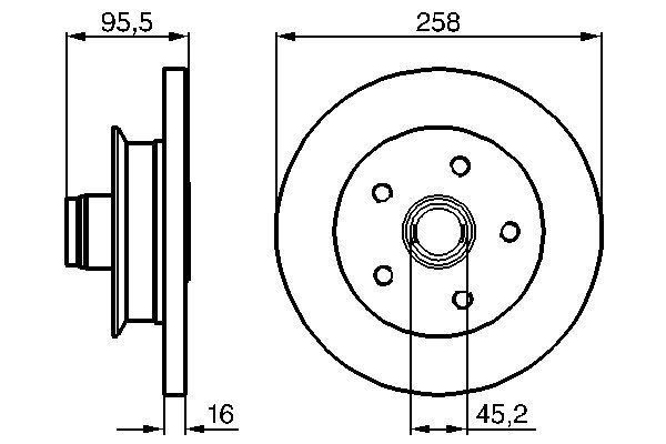 Disc frana 0 986 478 224 BOSCH - Disc frana