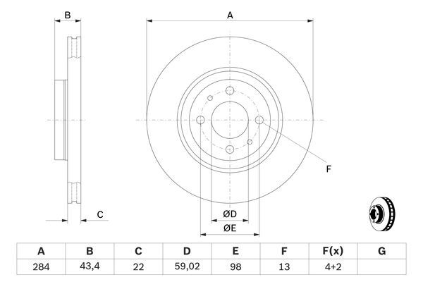 Disc frana 0 986 478 810 BOSCH - Disc frana