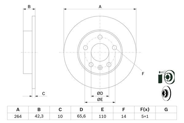 Disc frana 0 986 478 884 BOSCH - Frana disc Disc frana 0 986 478 884 BOSCH - Frana disc