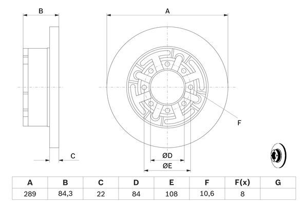 Disc frana 0 986 478 886 BOSCH - Disc frana