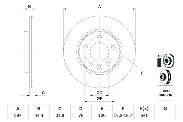 Disc frana 0 986 479 097 BOSCH - Frana disc Disc frana 0 986 479 097 BOSCH - Frana disc