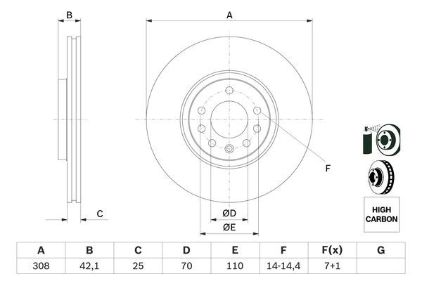 Disc frana 0 986 479 113 BOSCH - Frana disc