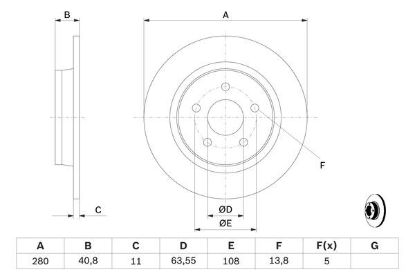Disc frana 0 986 479 170 BOSCH - Frana disc