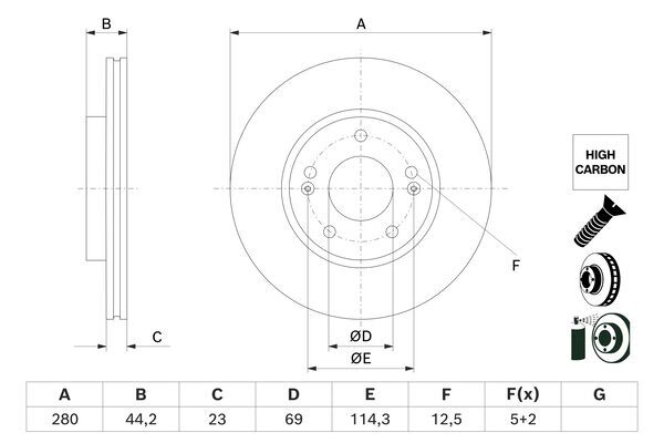 Disc frana 0 986 479 181 BOSCH - Disc frana