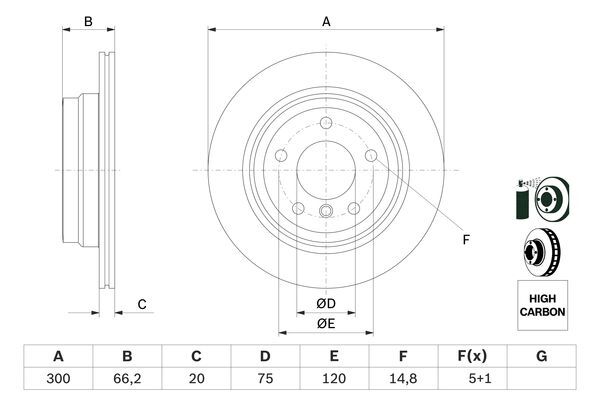 Disc frana 0 986 479 263 BOSCH - Frana disc